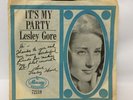 Lesley Gore It's My Party / Danny Autographed Picture Sleeve and 45 Record