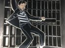 Unusual Elvis Presley Pin / Badge Jailhouse Rock With Moving Elvis Figure