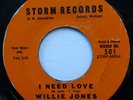 WILLIE JONES The Chimes 45 Coming Back To You / I Need Love STORM doowop  d1475