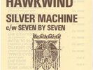 Hawkwind - Silver Machine Original 1978 UA Dealer Release Sheet & Promo Patch
