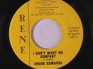 CHUCK EDWARDS: I Don't Want No Company / Do Right Baby 45 Soul