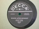 78rpm- Rock and roll- Country- Patsy Cline- Walkin After Midnight