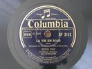 Edith Piaf La Vie en Rose French Columbia 78 rpm