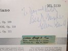 RARE GLENN GOULD AUTOGRAPHED LP BEST WISHES ML 5130 1956 BEETHOVEN SONATAS MONO