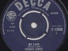 RONNIE JONES  MY LOVE  UK ORIG  MOD SCOOTERIST DANCER  BUDDY ACE NEXT CUT
