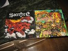 SACRIFICE 1986 Torment In Fire NM LP & 1987 Forward To Termination NM LP thrash