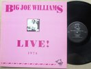 MISSISSIPPI COUNTRY BLUES LP: BIG JOE WILLIAMS Live 1974 (Jackson MS) WOLF