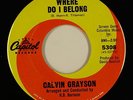 Northern Soul Popcorn 45 - Calvin Grayson - Where Do I Belong - Capitol VG++ mp3