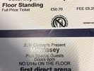 Morrissey 2 Standing Tickets 24/02/18 Leeds First Direct Arena