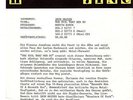 Iron Maiden - Rare Promo Press Info Sheet 
