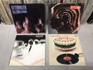 Rolling Stones Vintage Vinyl Records Lot, VG with poster