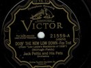 Victor Scroll 78 RPM Record 21559 Jack Pettis and His Pets  “Doin’ The New Low D