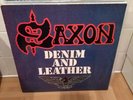 SAXON - DENIM AND LEATHER VINYL ORIGINAL / HTF / RARE / METAL / 1981