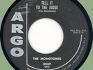 MONOTONES Tell It to the Judge / Fools Will Be Fools 45rpm Argo 1959 doo-wop