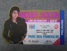 Michael Jackson Ticket Bad tour Billet Concert Paris 27.06.1988