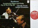 BEETHOVEN Sonatas Nos 2&4 Violin & Piano Grumiaux Arrau LP Philips 9500263 NM