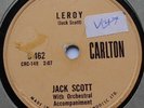 JACK SCOTT Leroy / My True Love CANADA 1958 ROCKABILLY CARLTON 78