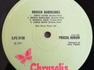 Procol Harum LP Broken barricades UK Chrysalis 1st Press White i Die cut sleeve