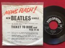 THE BEATLES   TICKET TO RIDE / YES IT IS (1965) HOLLAND 45 PS  PARLOPHONE R 5265