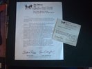 ORIGINAL 1965 THE BEATLES OFFICIAL FAN CLUB LETTER & MEMBERS CARD No 79522