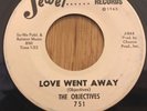 THE OBJECTIVES deep soul northern soul 45 Love Went Away / Oh My Love   Jewel EX