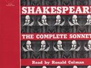 Ronald Coleman   Shakespeare: The Complete Sonnets EX 16 2/3 RPM LP