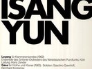 Isang Yun - Loyang, Gasa Wergo LP, Gerd Zacher, E. Bour, Hans Zender