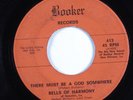 Black Gospel 45 BELLS OF HARMONY There Must Be A God Somewhere BOOKER HEAR