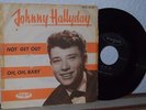 JOHNNY HALLYDAY Not Get Out - Denmark 45 SUPER RARE PS Picture Sleeve
