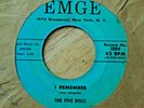 Rare 1950s Doo Wop 45 Record  - The Five Discs - I Remember
