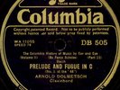ARNOLD DOLMETSCH -CLAVICHORD- Bach: Prelude & Fuge in C / B Flat  78rpm    S9820