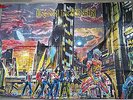 Iron Maiden somewhere in Time LARGE VERY RARE vintage music metal poster FLAG