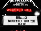 Metallica/Live at Webster Hall, New York September 2016, Vinyl 3LP (New)