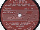 CHRYSLER HIGHWAY HI-FI: Columbia Hall of Fame (CR 11) 16 2/3 RPM RECORD