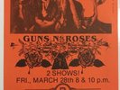Original rare Guns N' Roses flyer Friday 28th March 1986 at Roxy Theater (#1)