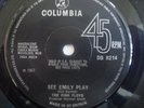 Pink Floyd UK 1st Pressing See Emily Play 1967 Columbia Label