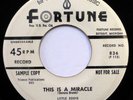 LITTLE EDDIE & DON JUANS 45 This is a miracle FORTUNE (DJ) VG++  Doowop Ws1598