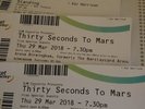 3 Tickets to 30 Seconds to Mars (Birmingham show) (29th of March)