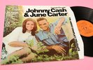 JOHNNY CASH & JUNE CARTER LP CARRYIN ORIG UK 1972 EX+ LAMIANTED COVER