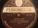 78rpm [1924] Rare  PENNINGTON 1375, Golden Gate Orchestra 