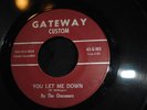 THE ONCOMERS You Let Me Down 45 RECORD RARE GARAGE ROCK + BONUS RECORD