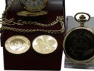 SIGNED THE BEATLES Gold Pocket Watch and Coin Luxury Gift Set  Case Autographs