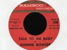 DONNIE BOWSER Talk to Me Baby on Bamboo Promo Rockabilly 45 Hear