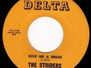 THE STRIDERS - GIVE ME A BREAK on DELTA - CRUDE 1966 LOUIE-LOUIE TYPE GARAGE 45