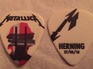 METALLICA Guitar Pick Hardwired Tour Herning Denmark 27/03/2018 Plektrum Plec