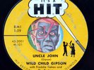 HEAR Wild Child Gipson 45 Uncle John/Sittin Here Cryin HIT R&B rocker rockabilly
