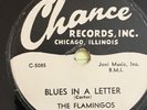 THE FLAMINGOS  BLUES IN A LETTER/JUMP CHILDREN  DOO WOP CHANCE  CH-1162  RARE