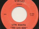 LYN KEATH on Virgo —TOO LATE NOW— bay area soul jazz female vocal 45 | LISTEN