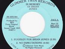 ROLLING STONES Glimmer Twin Rekords EP only - In Memory Of Brian Jones