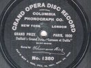 19g5.  E.Schumann-Heink - Samson et Dalila-Mein herz - Columbia Grand Opera 1380